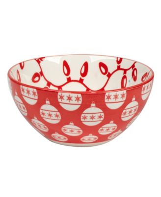 Peppermint Candy 13 oz All Purpose Bowls Set of 6, Service for 6