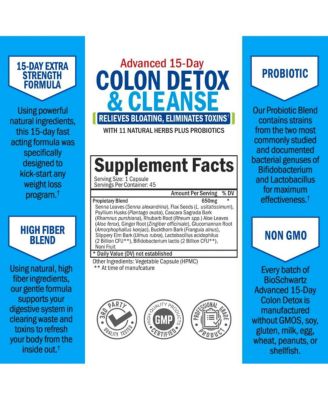 Colon Cleanser & Detox for Weight Loss - 15 Day Fast-Acting Cleanse, Probiotic Fiber, Noni - Constipation Relief, 45 Count