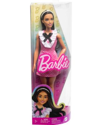 Barbie Fashionistas Doll 209 With Black Hair and a Plaid Dress - Macy's