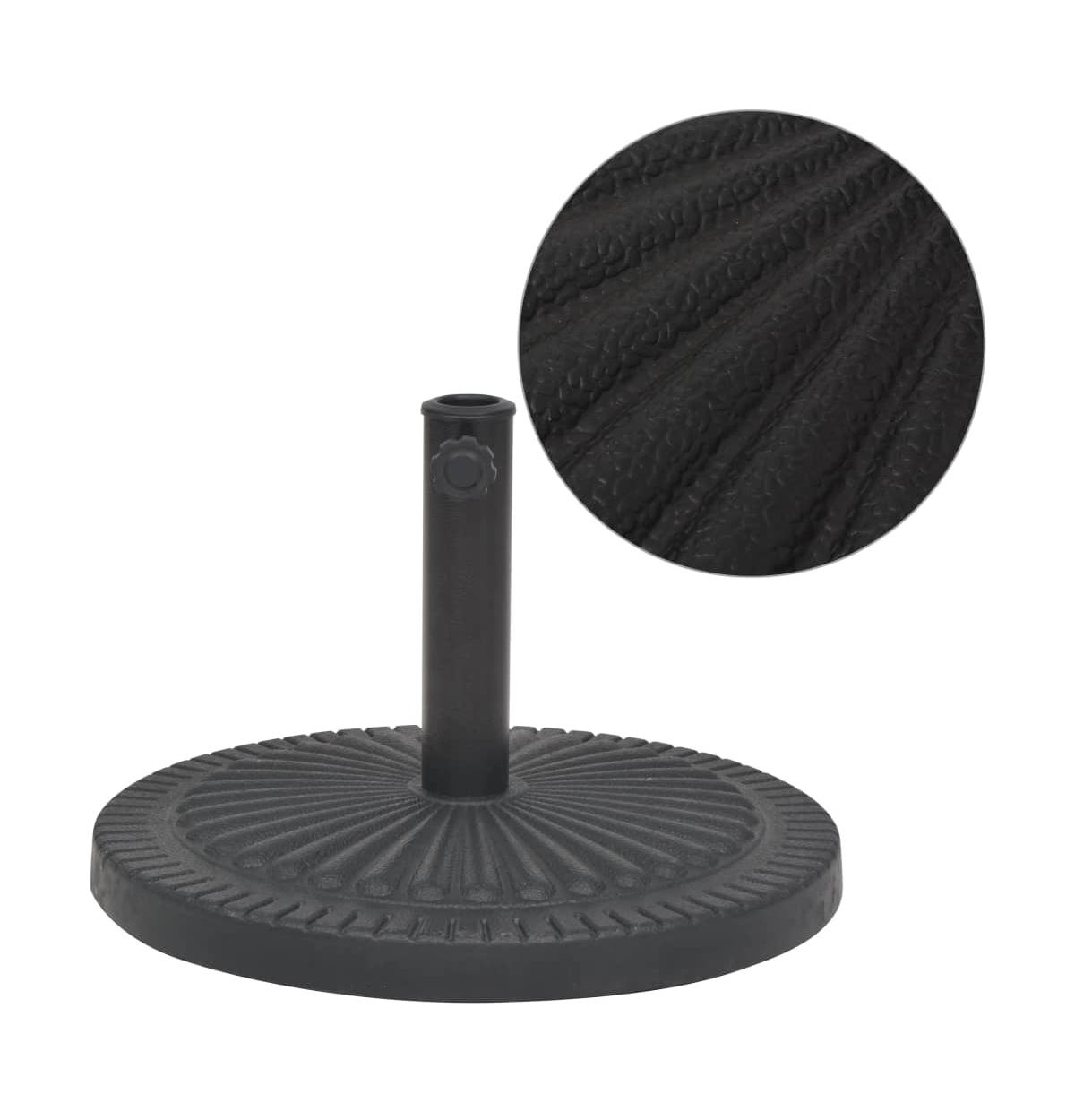 Parasol Base Resin Round Black 63.9 lb - Black