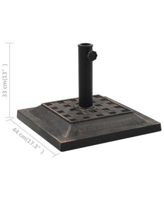 Parasol Base Square Polyresin 26.5 lb Bronze