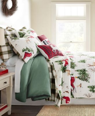 Levtex Home Merry Bright Tatum Pines Reversible Quilt Sets In Red,green