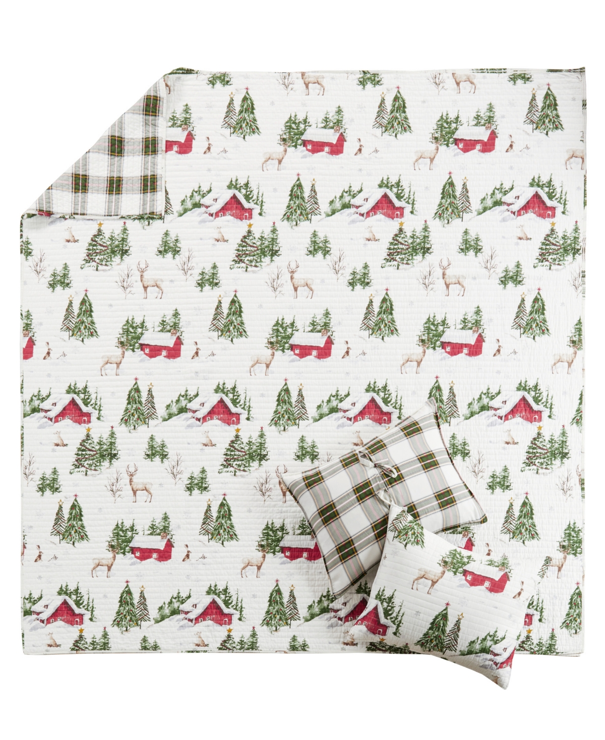 Levtex Tatum Pines Holiday Reversible 3-pc. Quilt Set, Full/queen In Multi