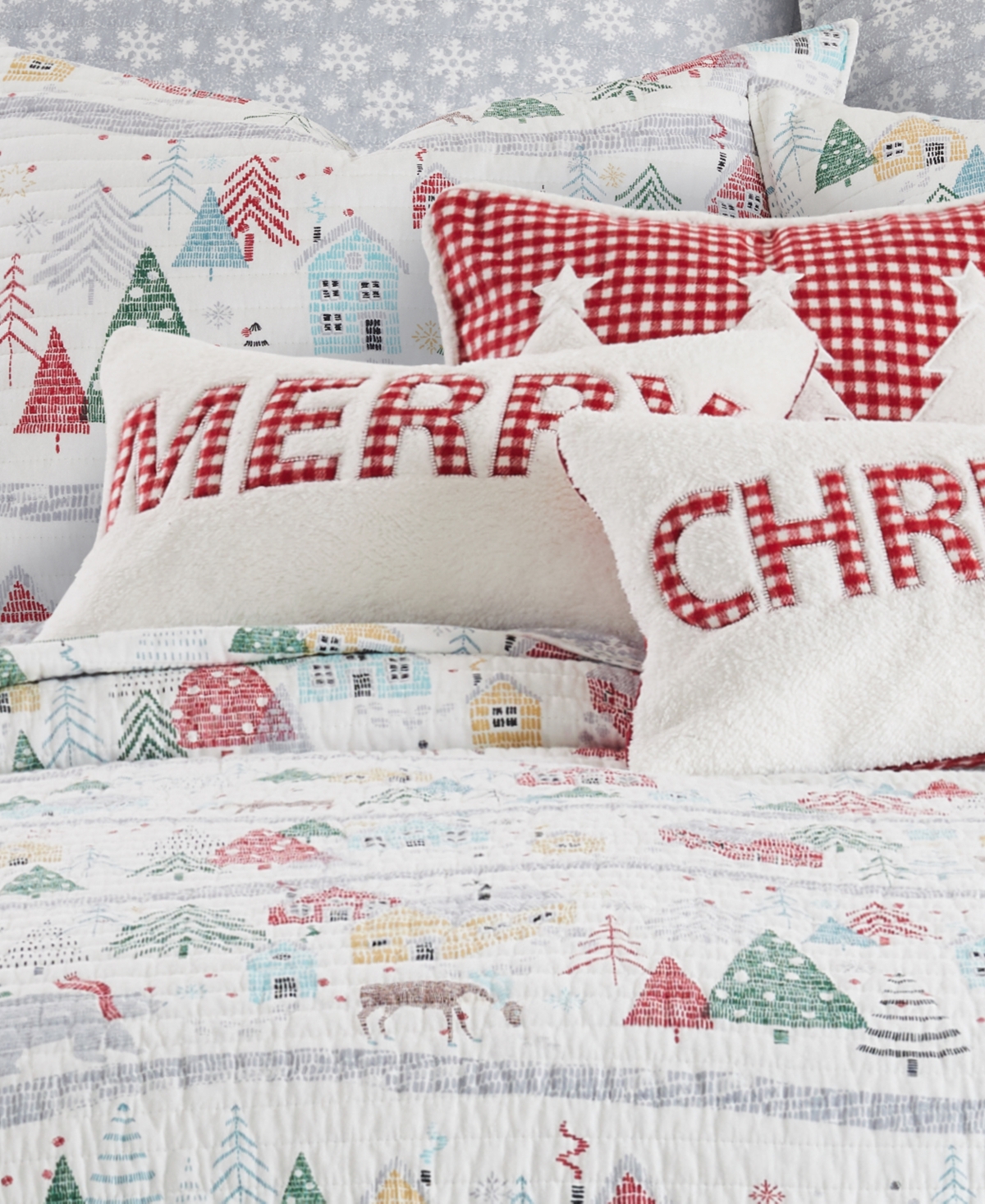 Levtex Joulset Merry Applique Pillow,