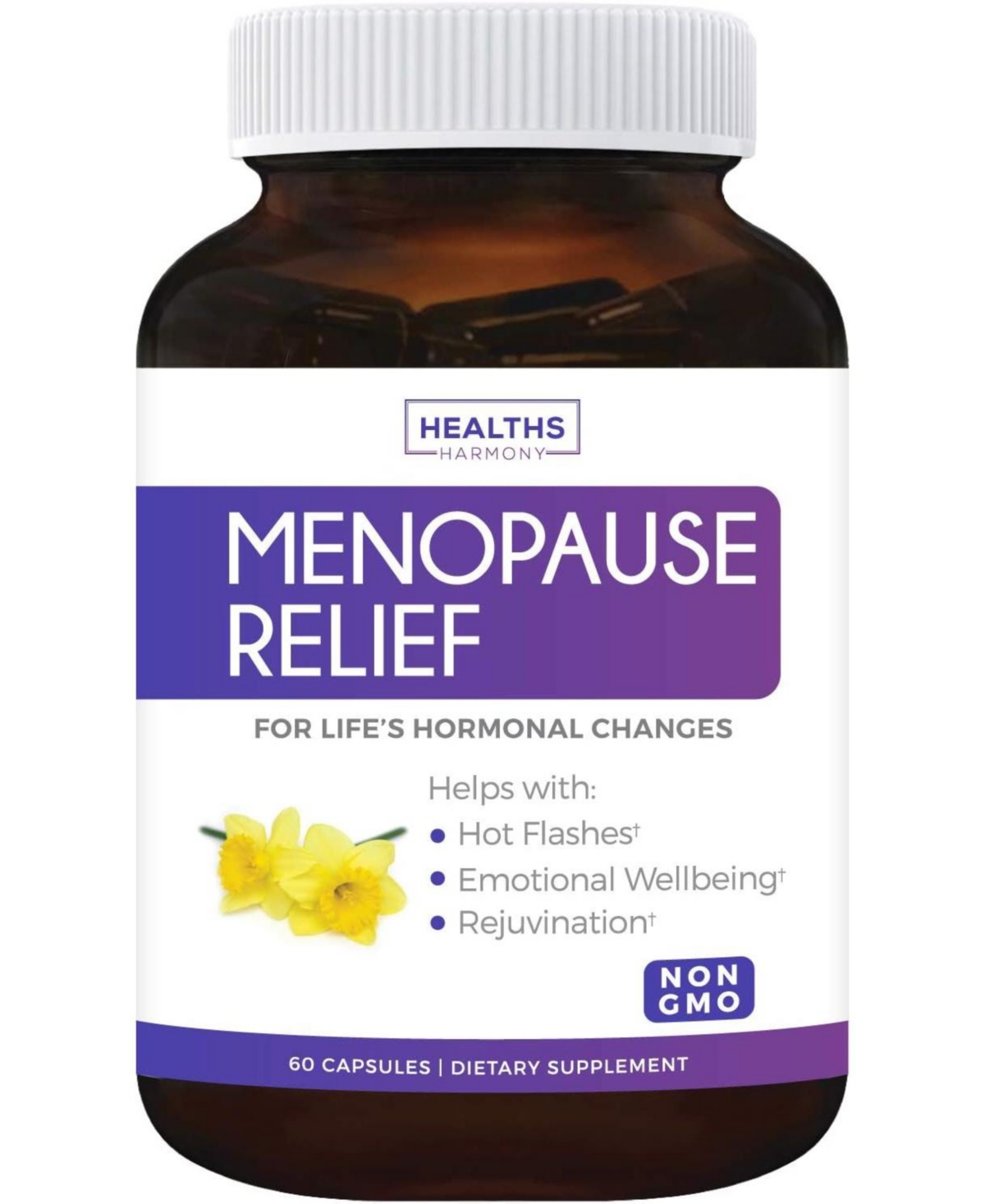 Menopause Relief non-gmo Helps Support Menopausal & Perimenopause - Hot Flashes & Night Sweats - Female Hormonal Support Supplement fo