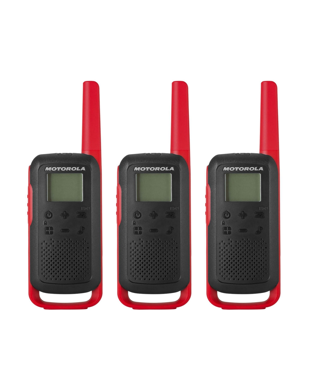 Motorola Solutions T210TP 20 mi. Two-Way Radio Black/Red 3-Pack - Red