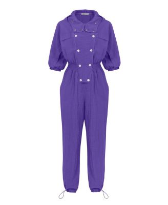 Macy's purple jumpsuit on sale