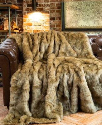 Battilo Luxury Tipped Faux Fur Throw, 50