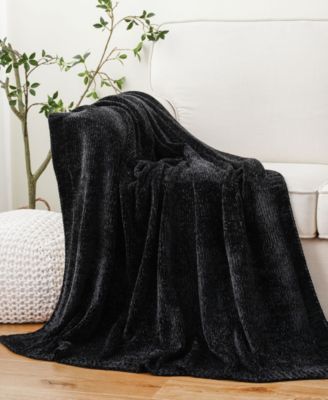 Lifestyle Solid Woven Micro Chenille Throw, 51" x 67"