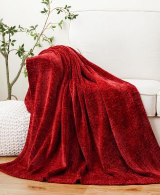 Lifestyle Solid Woven Micro Chenille Throw, 51" x 67"