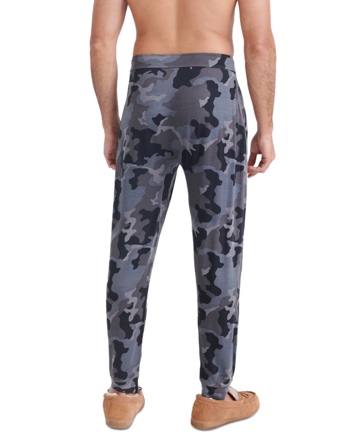 Saxx Men's Cocktail Graphic Pajama Pants In Supersize Camo- Dk Chrcl