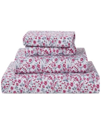 Microfiber Easy Care Printed 4-Pc. Sheet Set, Full