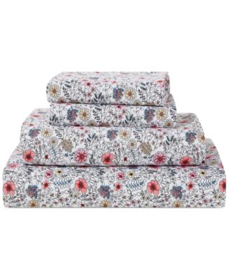 Microfiber Easy Care Printed 4-Pc. Sheet Set, California King