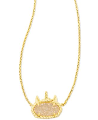 Kendra Scott - 14k Gold-Plated Drusy Stone Unicorn 19" Adjustable Pendant Necklace