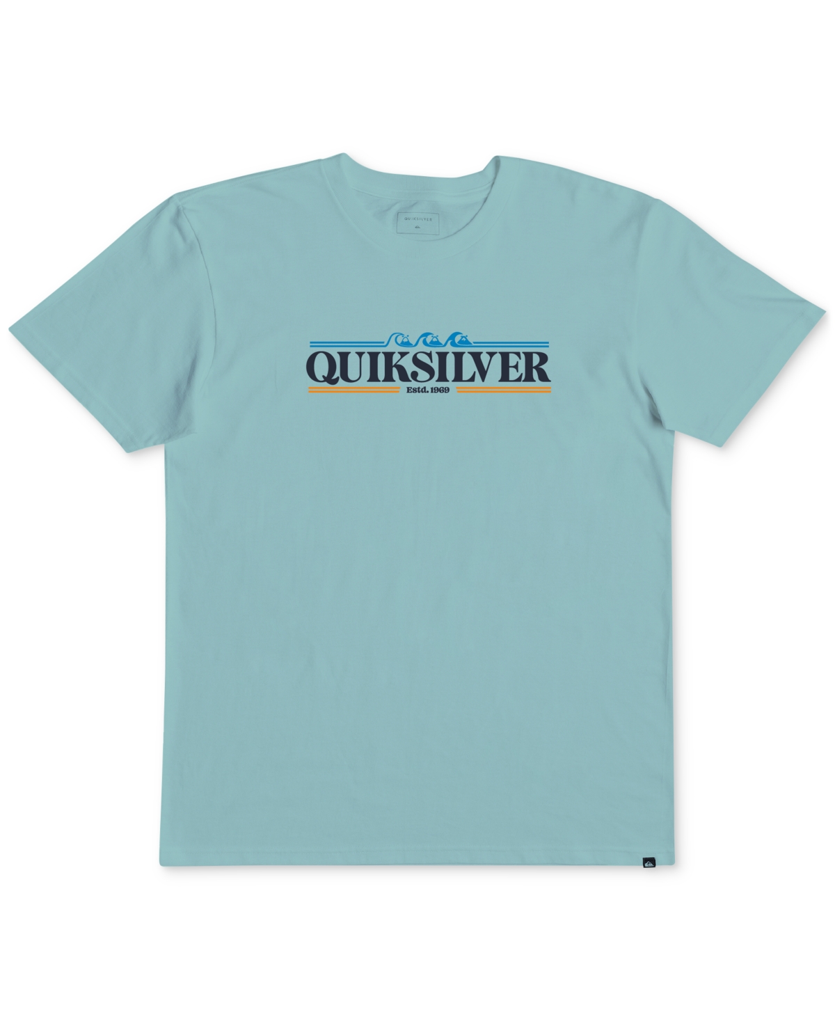 Quiksilver Kids' Toddler & Little Boys Regular-fit Gradient Lines Logo T-shirt In Pastel Turquoise