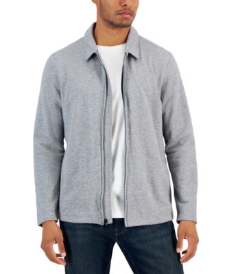 Alfani - Harrington French Terry Zip-Front Jacket