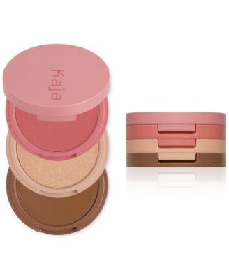Kaja Face Bento Cream Bronzer, Powder Blush & Highlighter Sculpting Trio - Cloud Latte