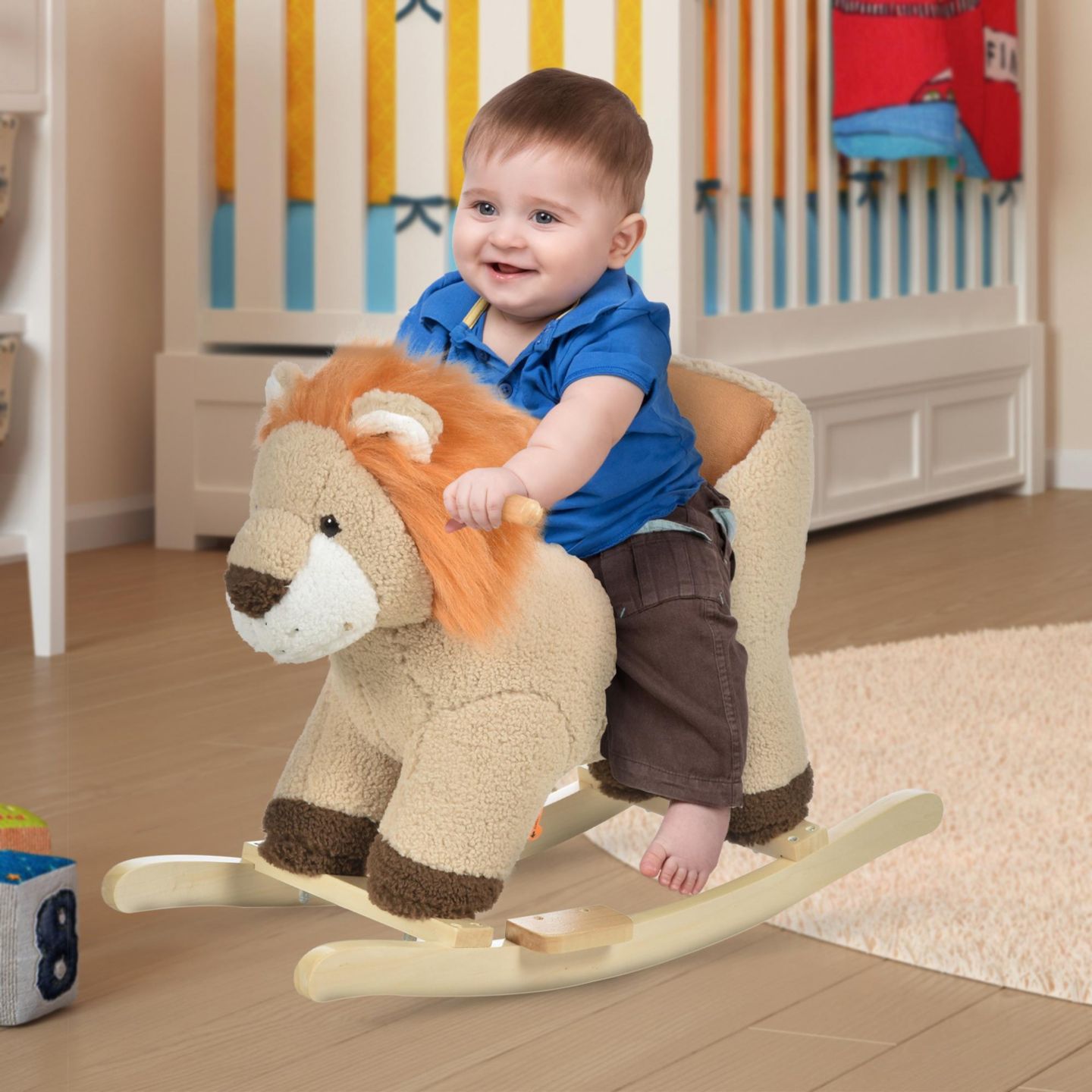 Детская игрушка Qaba Rocking Horse Lion with Sound, 88 lb. Capacity, Ages 18-36 Months — фото 2