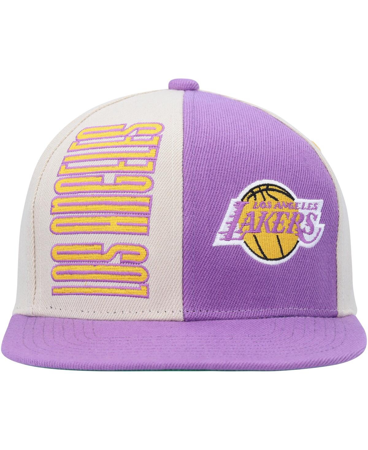 Men's Mitchell & Ness Purple Los Angeles Lakers Hardwood Classics Pop Snapback Hat - Purple