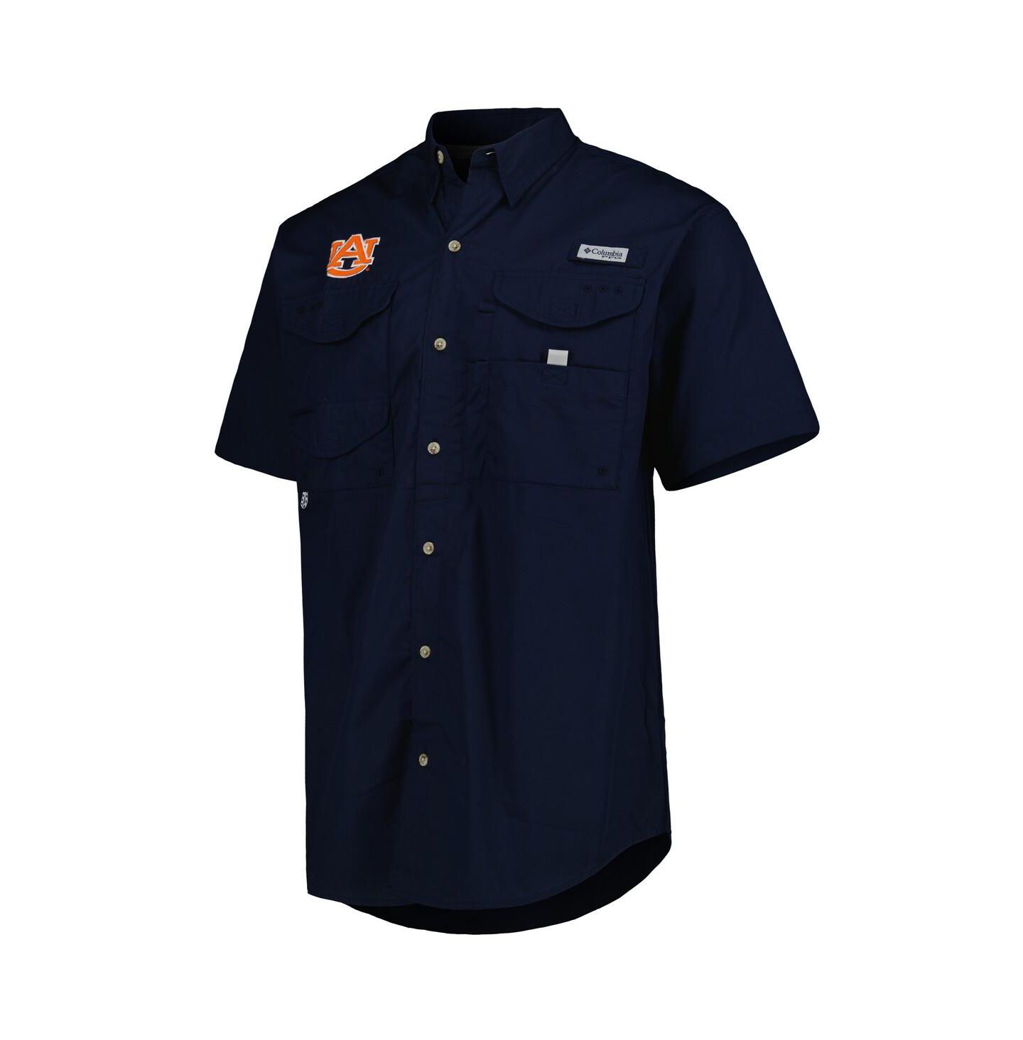Мужская рубашка Columbia Navy Auburn Tigers Bonehead Button-Up — фото 3