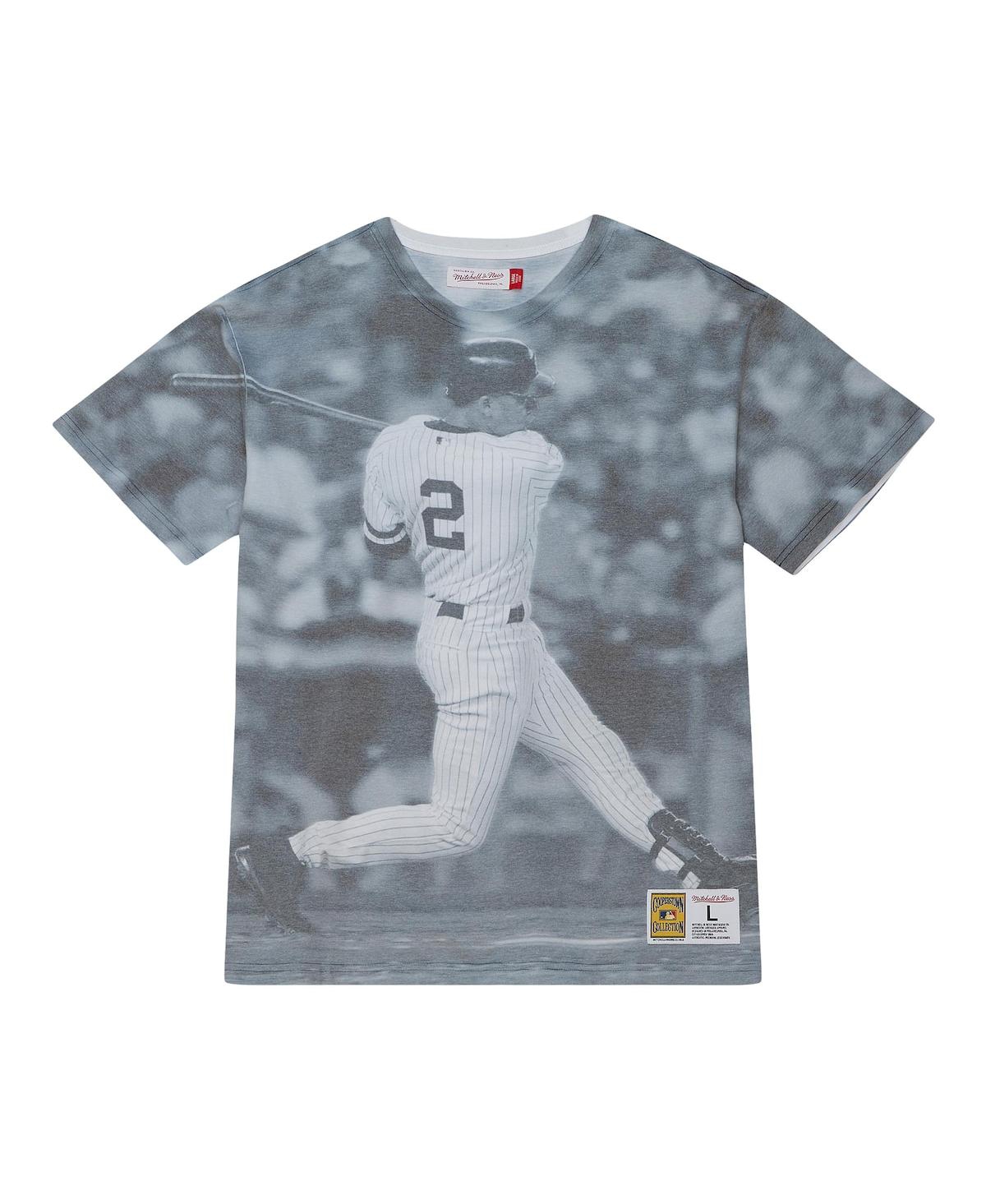 Mitchell & Ness Men's  Mickey Mantle New York Yankees Cooperstown Collection Highlight Sublimated Pla In White