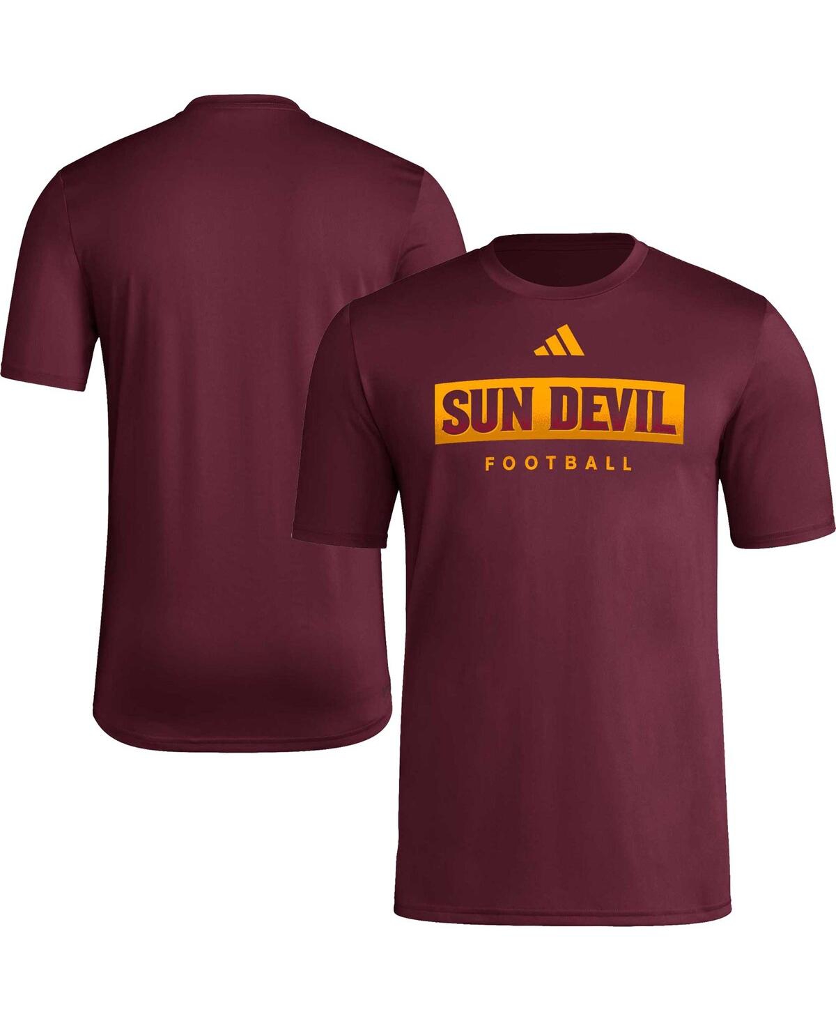 Adidas Originals Men's Adidas Maroon Arizona State Sun Devils Football Practice Aeroready Pregame T-shirt