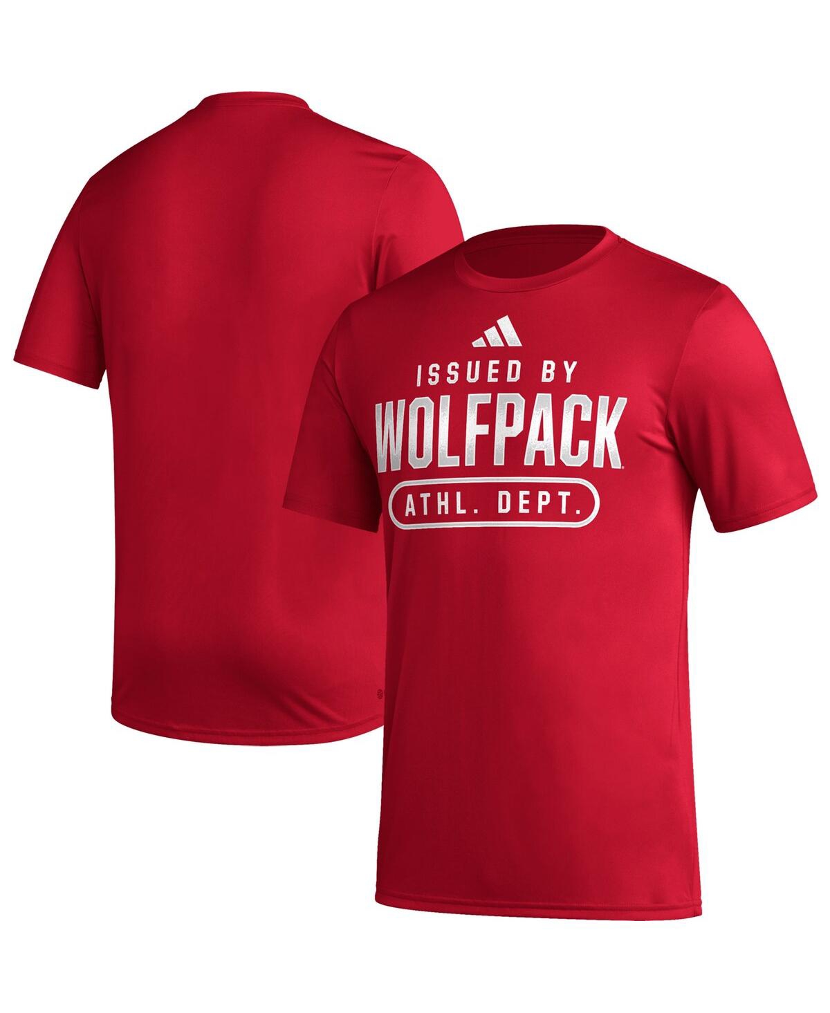 Adidas Originals Men's Adidas Red Nc State Wolfpack Aeroready Pregame T-shirt