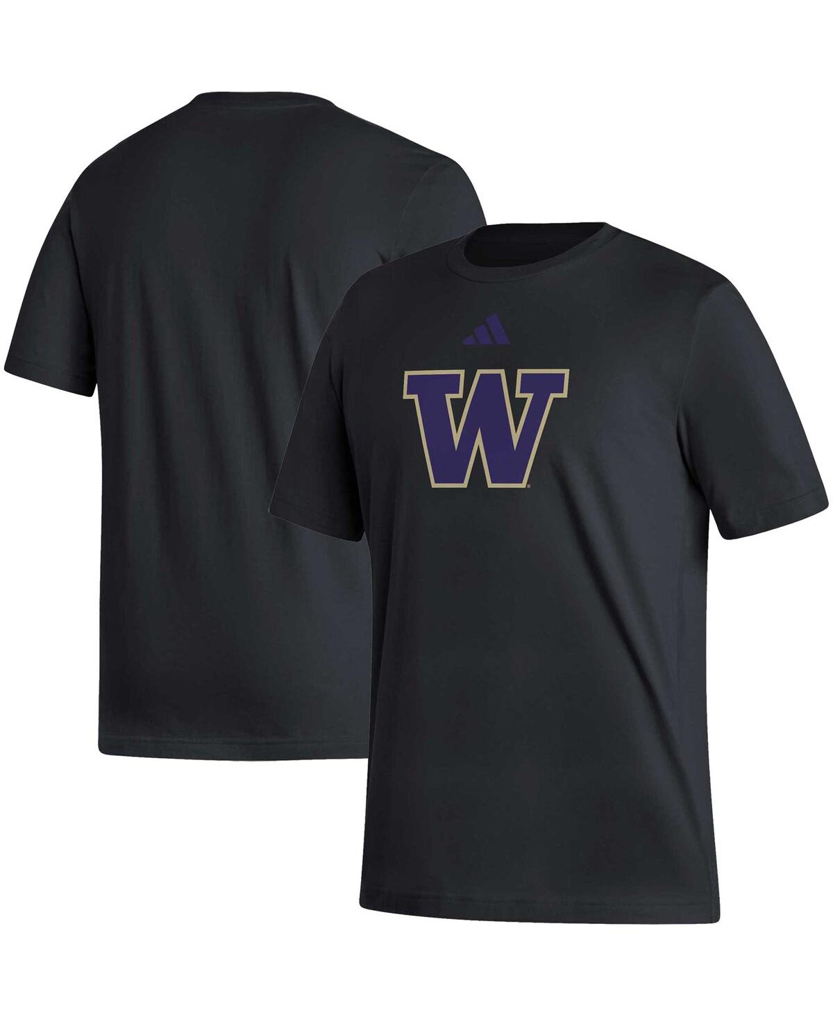 Men's adidasWashington Huskies Logo Fresh T-shirt - Black