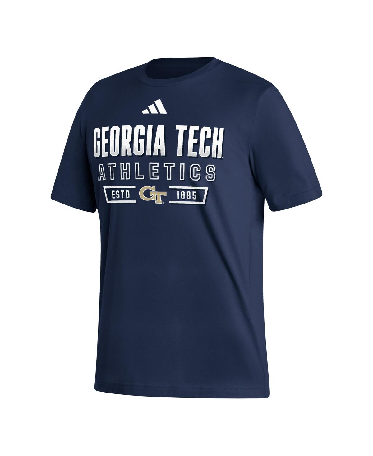 Men's adidasGeorgia Tech Yellow Jackets Head of Class Fresh T-shirt - Navy