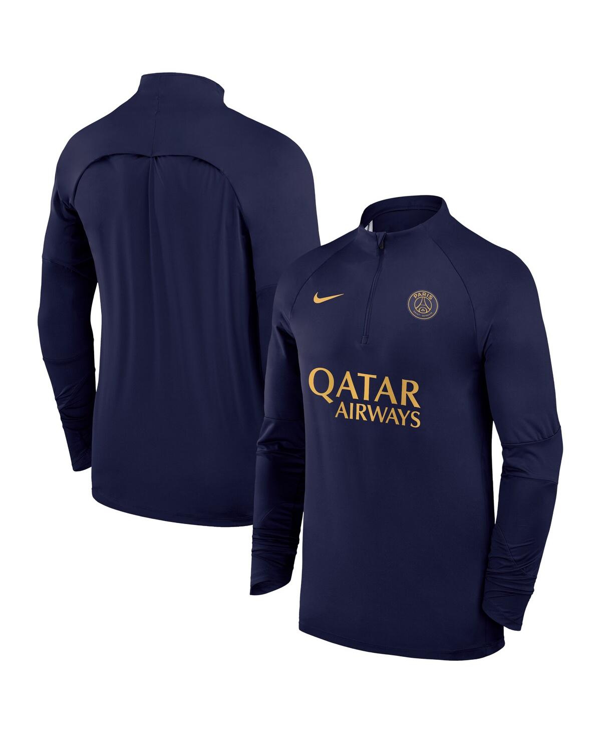 Nike Men's  Navy Paris Saint-germain 2023/24 Strike Drill Raglan Quarter-zip Top In Navy
