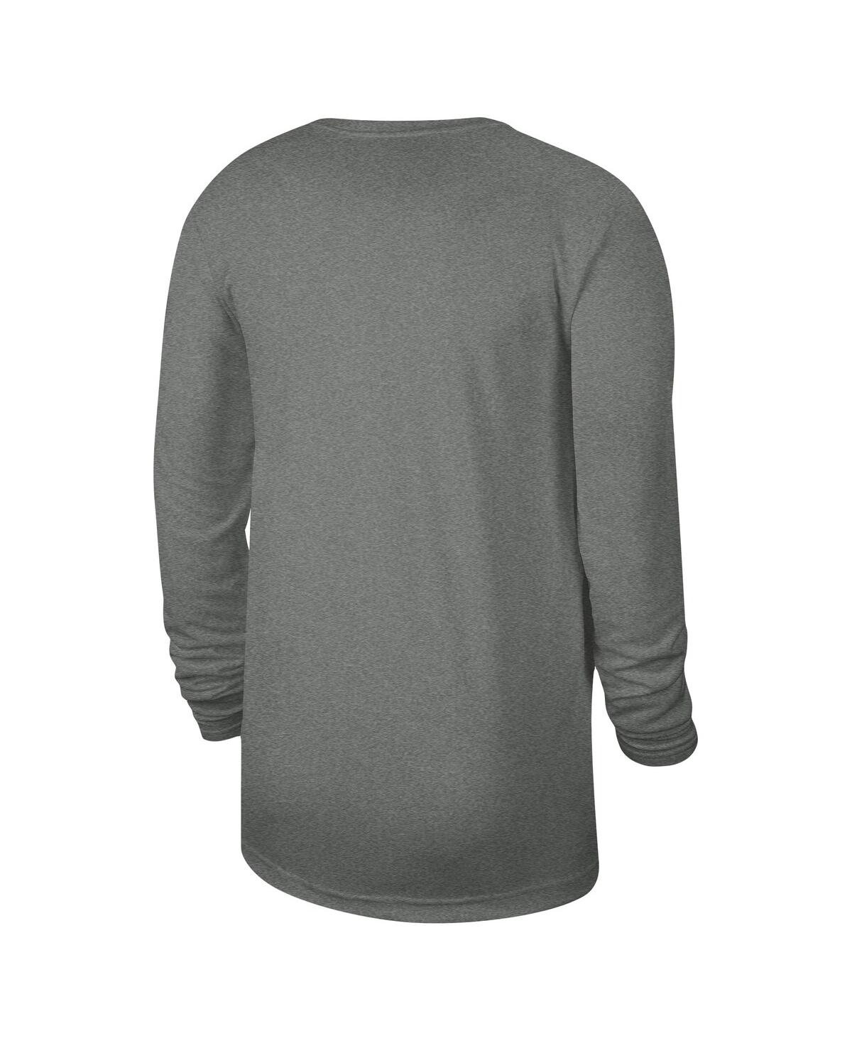 Nike Men's And Women's  Heather Gray Chicago Bulls 2023/24 Legend On-court Practice Long Sleeve T-shi In Navy