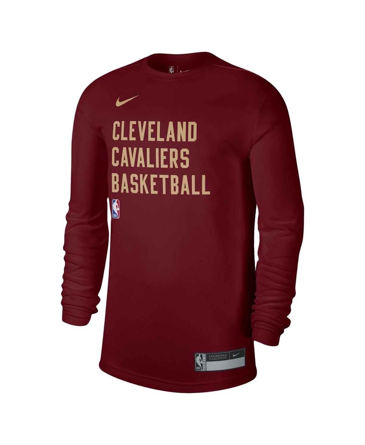 Men's and Women's NikeCleveland Cavaliers 2023/24 Legend On-Court Practice Long Sleeve T-shirt - Wine