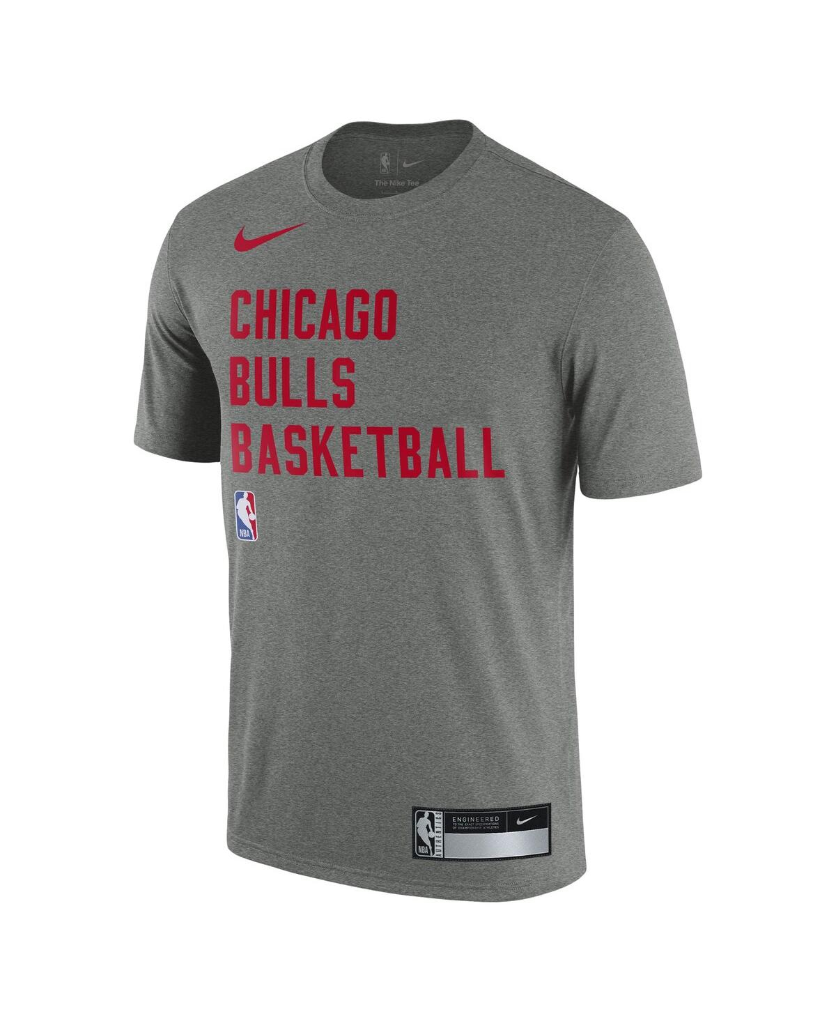 Shop Nike Men's  Heather Gray Chicago Bulls 2023/24 Sideline Legend Performance Practice T-shirt