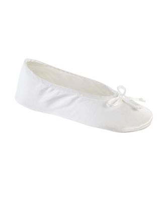 Women's Satin Ballerina Slippers with Bow