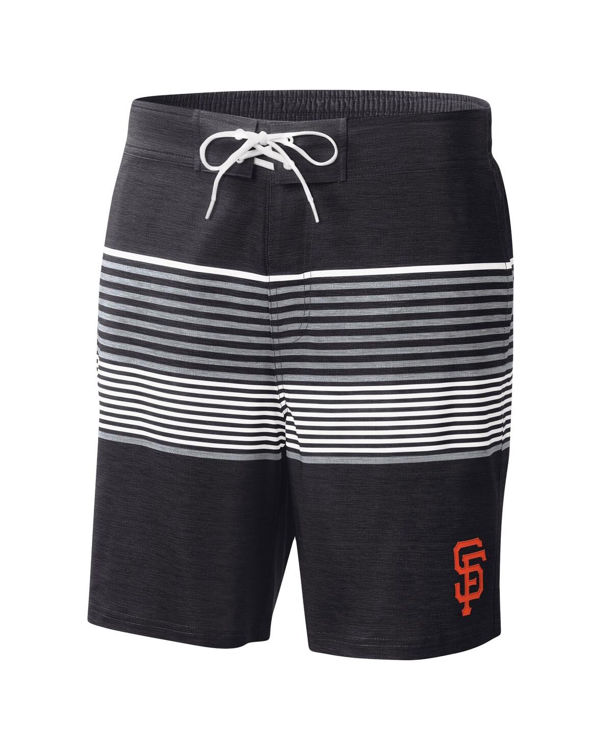 Shop G-iii Sports By Carl Banks Men's  Black San Francisco Giants Coastline Volley Swim Shorts