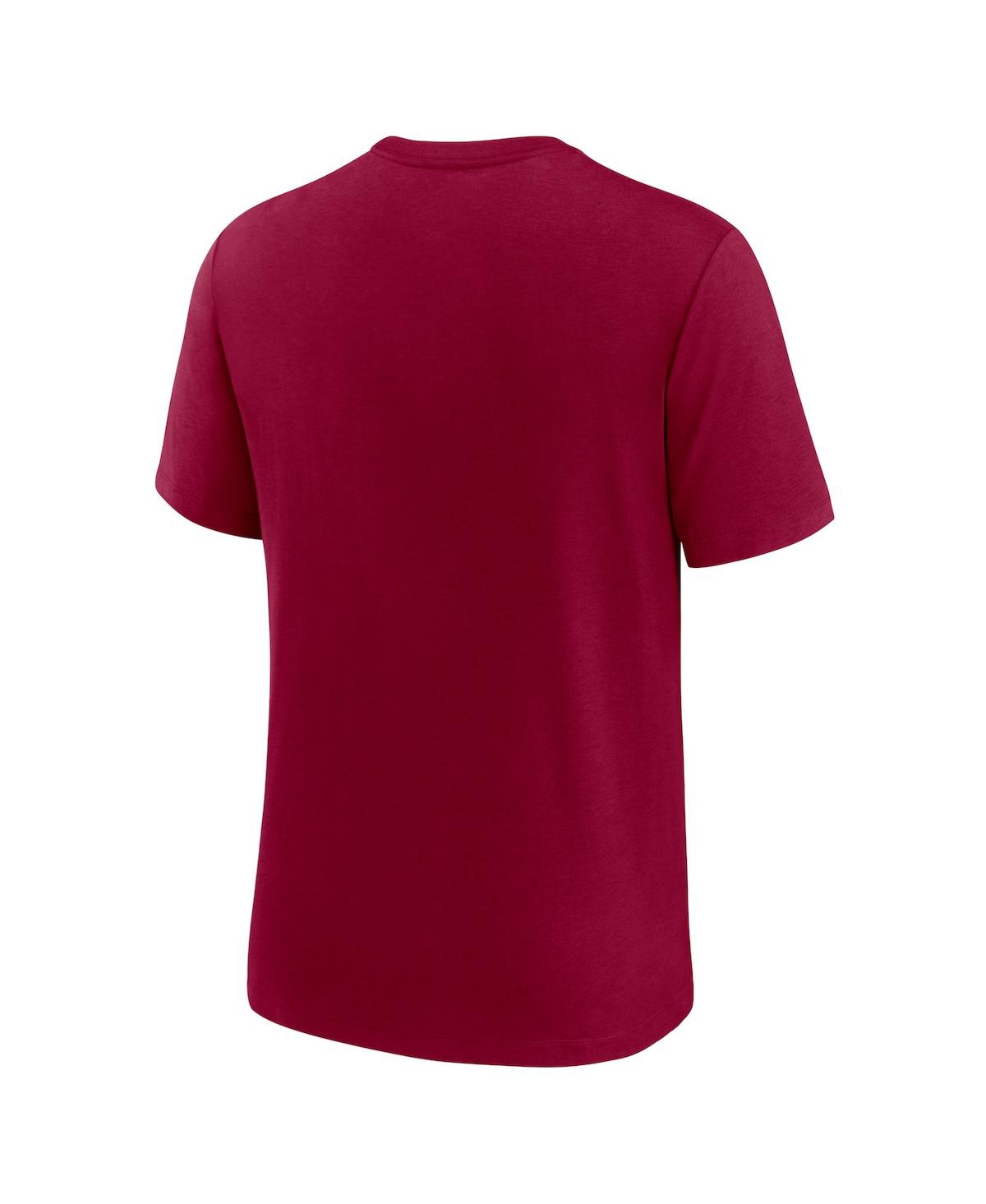 Shop Nike Men's  Burgundy Washington Commanders Rewind Logo Tri-blend T-shirt