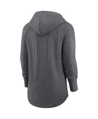 Women's Heather Charcoal Green Bay Packers Raglan Funnel Neck Pullover Hoodie