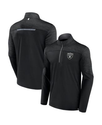 Men's Black Las Vegas Raiders Defender Half-Zip Top