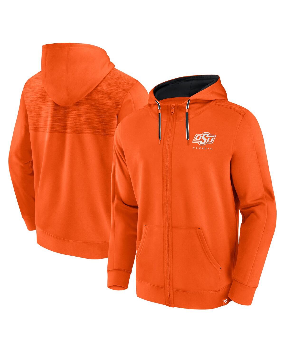 Fanatics Men's  Orange Oklahoma State Cowboys Power Index Full-zip Hoodie In Orange