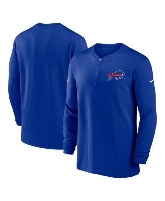 Men's Royal Buffalo Bills 2023 Sideline Performance Long Sleeve Quarter-Zip Top