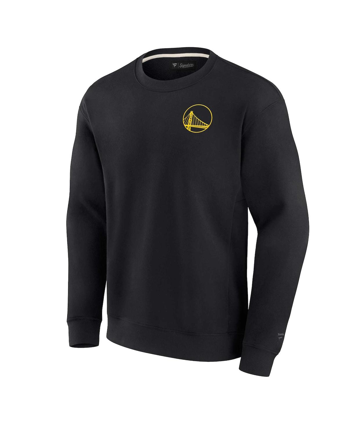 FANATICS SIGNATURE MEN'S AND WOMEN'S FANATICS SIGNATURE BLACK GOLDEN STATE WARRIORS SUPER SOFT FLEECE OVERSIZE ARCH CRE 