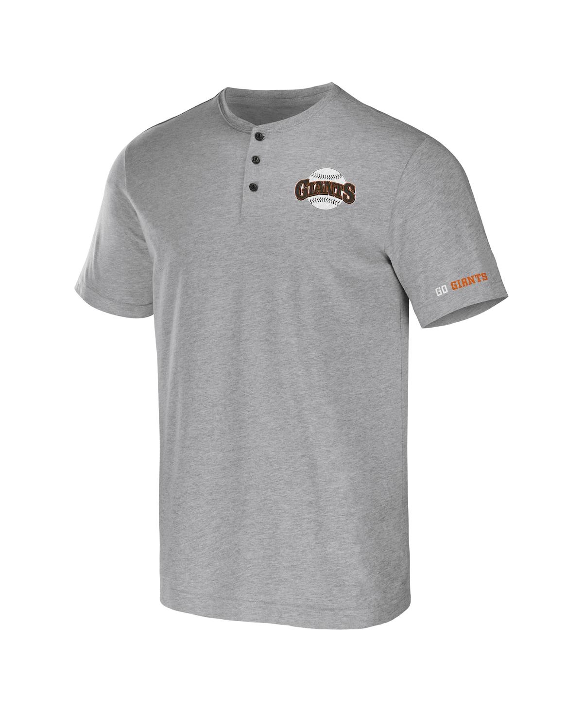 Fanatics Men's Darius Rucker Collection By  Heather Gray San Francisco Giants Henley T-shirt In Heather Gray