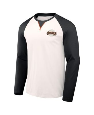 Men's Darius Rucker Collection by White, Black San Francisco Giants Team Color Raglan T-shirt