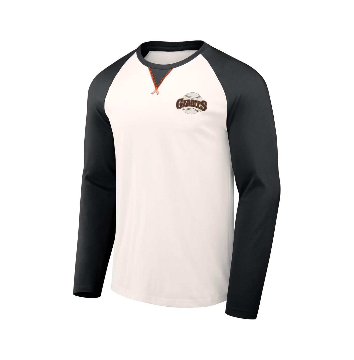 Мужская футболка Fanatics Darius Rucker Collection by White, Black San Francisco Giants Team Color Raglan — фото 3