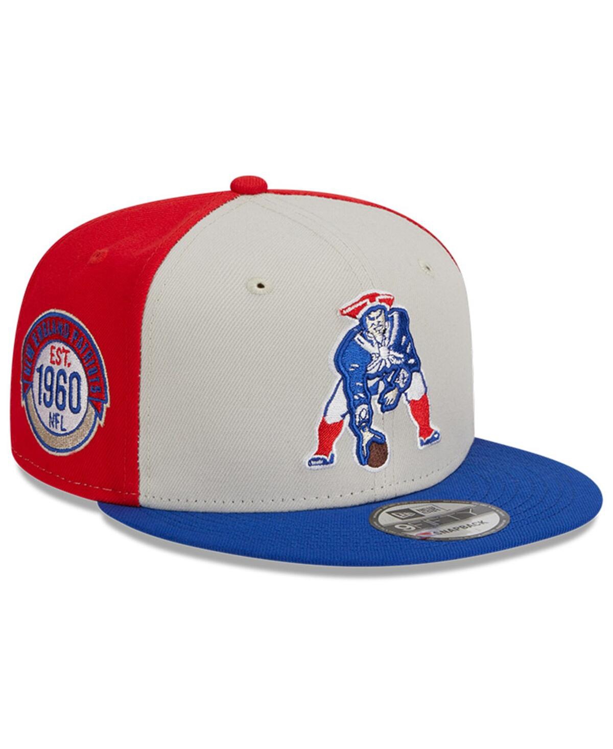 New Era Men's  Cream, Royal New England Patriots 2023 Sideline Historic 9fifty Snapback Hat In Cream,royal