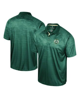 Men's Green Colorado State Rams Honeycomb Raglan Polo Shirt