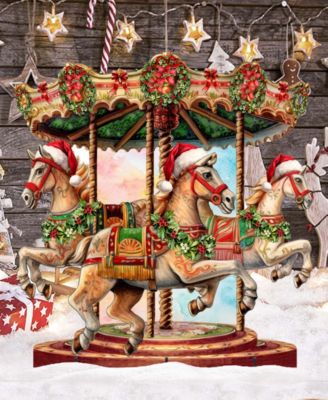 Christmas Carousel 32" Christmas Outdoor Yard Decor G. DeBrekht