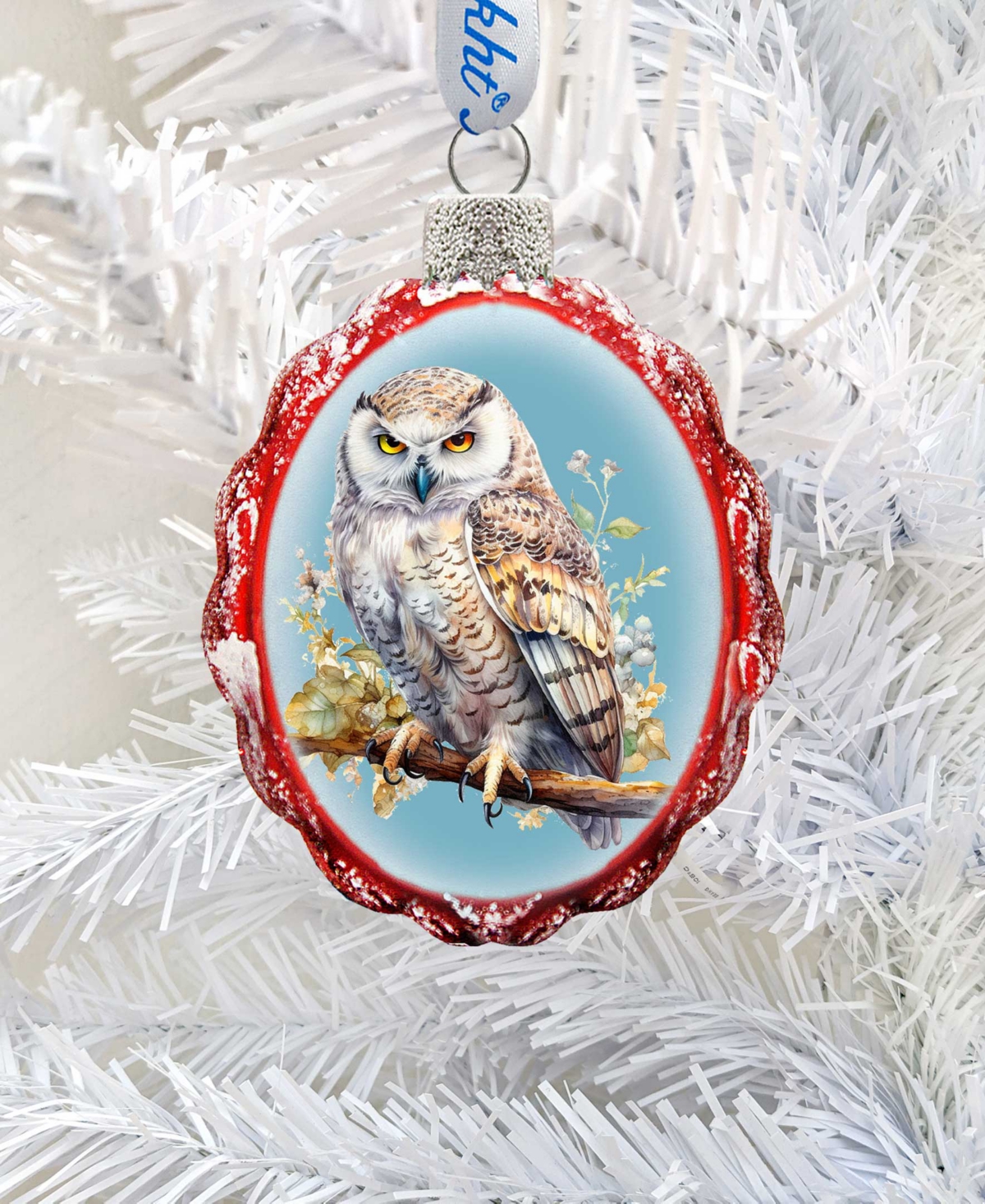 Designocracy Owl Keepsake Christmas Mercury Glass Ornaments G. Debrekht In Multi Color