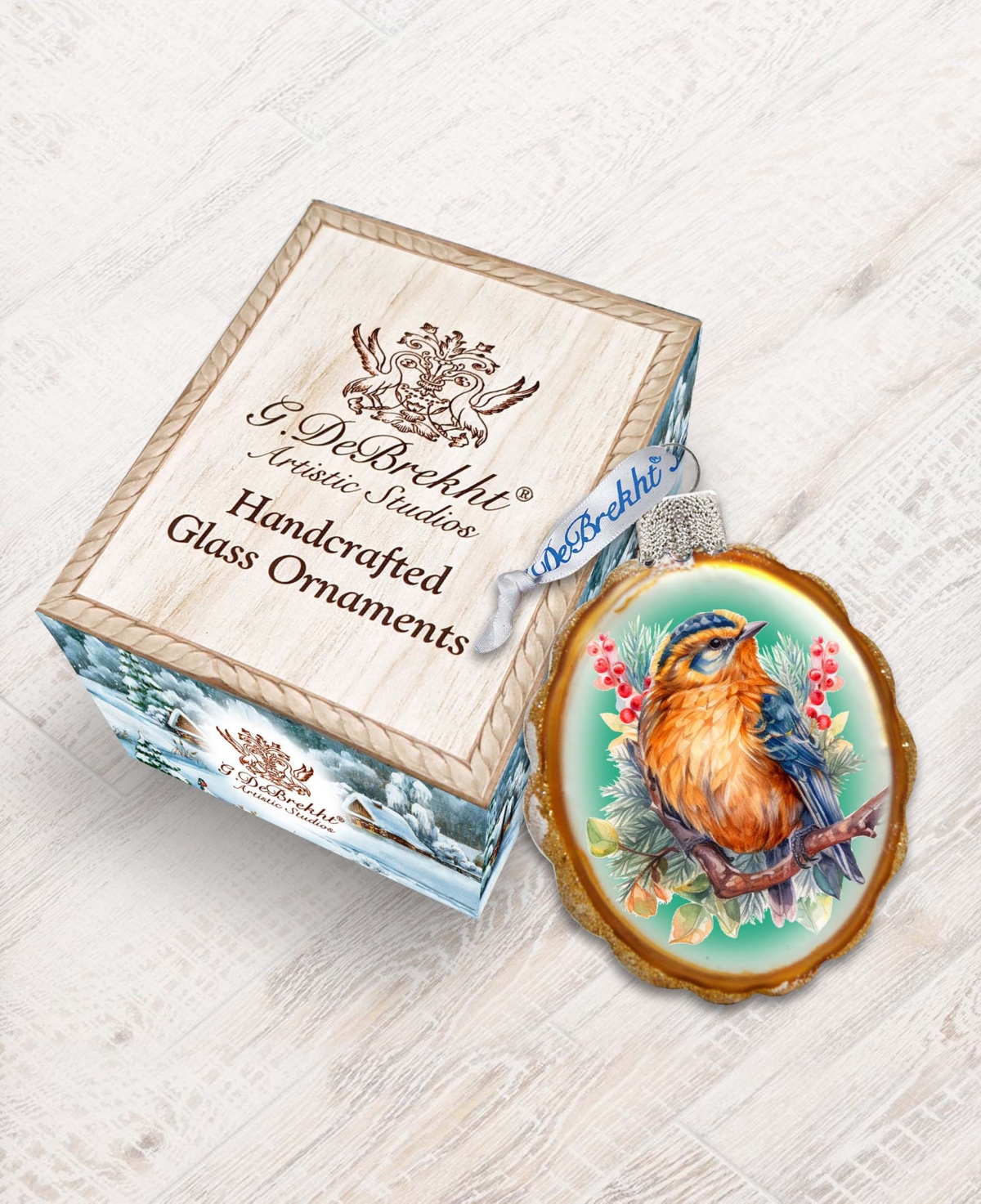 Designocracy Songbird Keepsake Holiday Mercury Glass Ornaments G. Debrekht In Multi Color