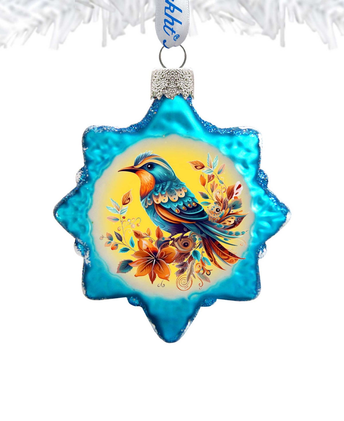 Designocracy Sparrow Keepsake Mercury Christmas Glass Ornaments G. Debrekht In Multi Color